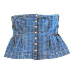 Anthropologie DAMSON MADDER Eloise Strapless Denim Top Size 12 NEW Photo 3