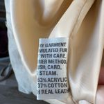 LONDON LEATHERS Fur Suede Coat Womens Light Beige Belted Longline Collared Luxe Photo 8