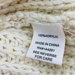 Moon & Madison Waffle Knit Cowl Neck Crop Sweater Cream Beige Small Long Sleeve Photo 9