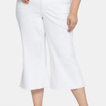 NYDJ NWT  Patchie Major Wide Leg‎ Capric Optic White Size 28W Photo 0