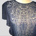 Apt. 9 Nwot!  sheer black lace top with ruffled design Photo 3
