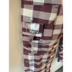 Burton  Stow Cargo Pant Womens 28W Purple White Plaid Snowboard Waterproof Pants Photo 8