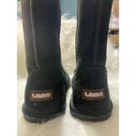 Lamo Black Suede Leather Pull On Mid Calf Winter Boots Women's Size 10 Photo 6