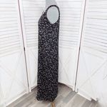 Kathie Lee Collection Vintage 90s Y2K Kathie Lee Floral Sleeveless Shift Maxi Dress Black Pink Medium Photo 1