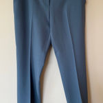 Max Mara Dress Pants Blue Gray Wool Trousers ankle straight leg Made in Italy Size 10 Photo 0