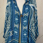 Raga  Pom Trim Hooded Poncho Kimono‎ Blue Photo 3