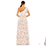 Mac Duggal  55810 Womens Floral Ruffle One Shoulder Gown Dress Photo 4