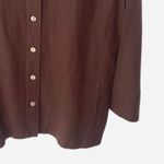 Laura Scott Linen Shacket Shirt Jacket Women's Plus Size 18 Dark Brown Button Down Lagenlook Photo 3