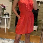 Orange Strapless Dress Photo 1