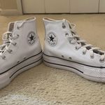 Converse White Leather Platform  Photo 0