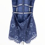 NBD  x Revolve Alijah Blue Floral Lace Halter Open Back Romper NWT size XL Photo 8