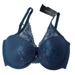 Natori Cherry Blossom Convertible Bra Night Blue Lace Underwire 32DDD Size undefined Photo 0