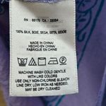 HD in Paris Anthropologie  Panorama Purple Palm Print Blouse 100% Silk 4 Photo 7