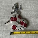Coach Heart Coin Pouch Bag Charm With Cherry Print New NWT Photo 6