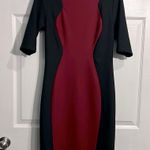 Bisou Bisou  Women’s Black and Dark Red Short Sleeve Dress - Size 6 Photo 0