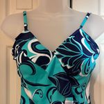 Vintage Jamaica Bay 1990s Ruffled Front Paisley Print Tankini Swim Top 8 Photo 4