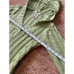Derek Heart hooded V-neck Sage Green Slim Fit Women’s Sweater Size S Photo 4