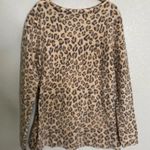 Soft Surroundings  large animal print fuzzy top sweater Photo 5