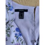 Forever 21 New Women’s Floral Print attached Lined Ruched Dress Lavender Small Photo 4