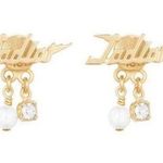 Christian Dior Dior J’Adior Earring Gold-Finish Metal with White Resin Pearl and White Crystal Photo 0