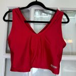 DKNY Women's Cropped Tank Sports Bra Red Ski Patrol Size Large L Athletic Photo 2