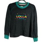 Lollapalooza Chicago crewneck fleece sweatshirt long sleeve‎ small lolla Gray Photo 0