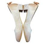 Badgley Mischka Shoes Womens Size 5 Satin Bow Block Heel Crystal Dress Pumps Photo 3