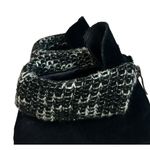 Chinese Laundry  Marvel Black Suede Ankle Boots Knit Sweater Cuff Womens 8.5 NEW Photo 2