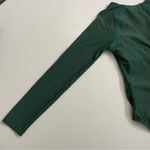 Cupshe Rashguard Swimsuit Long Sleeve High Neck Zip Chest Beach Surfing Green Photo 7