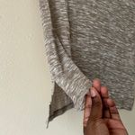 EXPRESS One Eleven Heathered Brown Short Sleeve Top Size Small Photo 2