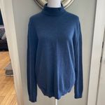 Brooks Brothers  346 Heather Navy Blue Merino Wool Mockneck Sweater Size Large Photo 8