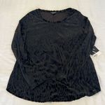 Simply Vera, Vera Wang Simply Vera NWT size M fully linedāblack velvet burnout long sleeve blouse top Photo 1