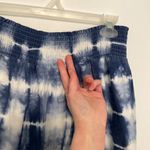 Anthropologie CLOTH & STONE ANTHRO Tie Dye Wide Leg Pant Blue White Pull On Boho Photo 15
