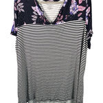 Lane Bryant Floral Stripe Swing Tee Top Size 22/24 New Mixed Print Casual Cute Photo 0
