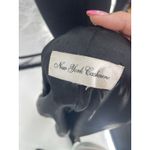 Vintage 100% Cashmere Coat Size M 1960s Black Long Brown Fur Collar Size M Photo 1