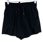 Halara NWT Elastic Waistband Drawstring Side Split Shorts Black Size Small S NEW Photo 0
