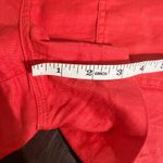 Evereve Women's Red Linen Blend High Waist Shorts - Size 26 Photo 11