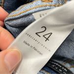 Sanctuary Blue Button Fly Flare Missy Jeans Flat Front 24 Medium Wash Stretch Photo 8