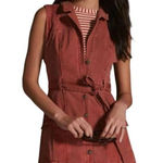 Pilcro and the Letterpress Anthropologie Pilcro terracotta button front denim mini dress US 0 Photo 0