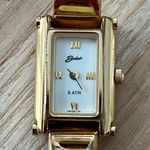 Belair Luxury Ladies Watch White Rectangular Dial Gold Photo 2
