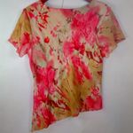 Dress U by Sharon 18 Orange Gold Floral Top Plus Photo 1
