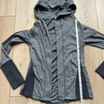 XCVI  Heathered Knit Sweater Yoga Cardigan Grey Black Open Front Sweater Medium Photo 7