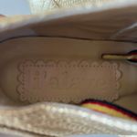 i’alave Metallic Gold Chevron Textured Lace Up Leather Oxford Shoes Size 37‎ Photo 4