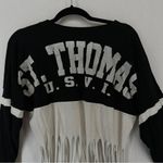 Exist St Thomas USVI Long Sleeve Top Fringe Size XL Black White Photo 3