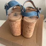 Steve Madden  Brava Blue Suede Platform Heels Photo 3