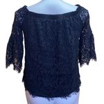 Sophie Rue  Black Lace Off The Shoulder Top Size XL Photo 3