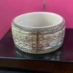 Juicy Couture  Wide Bangle Bracelet Silver Chains And Gems Encased In Lucite Photo 0