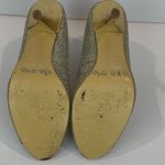 Nine West Golden Silver Glitter Heels Size 8 Photo 6