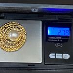 Vintage Unsigned Large Faux Pearl Twisted Rope Gold Photo 8