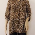 Xhilaration Cheetah Print Sheer Hi-Low Tunic Top Photo 1